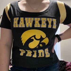 Iowa Hawkeye Pride Cropped T shirt
